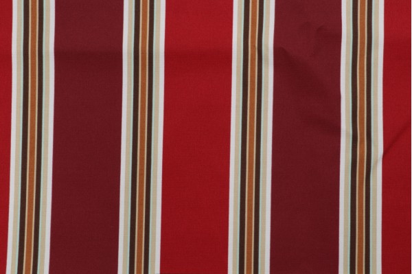Richloom Stripe Printed Polyester Outdoor Fabric in Maroon