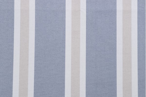 Solartex Stripe Woven Outdoor Fabric in Navy/Linen
