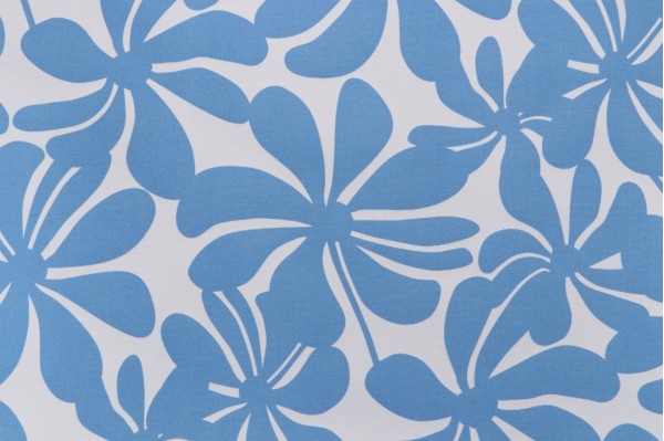 Premier Prints Twirly Printed Polyester Outdoor Fabric in Courtyard Blue 