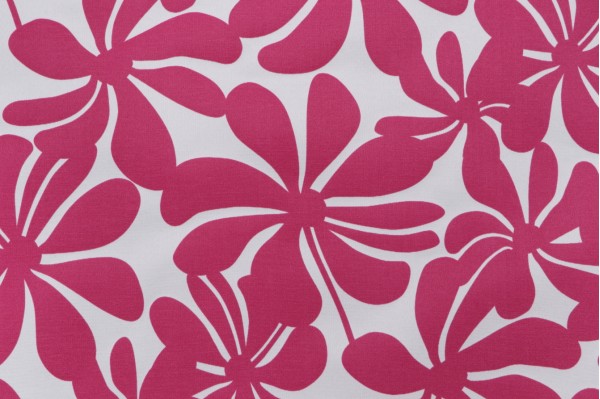Premier Prints Twirly Printed Polyester Outdoor Fabric in Jazz Pink 