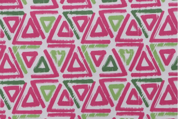 Sample of Premier Prints Ace Printed Polyester Outdoor Fabric in Jazz Pink 