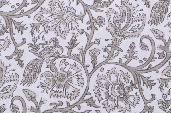 Lacefield Aesha-Fulton Printed Cotton Drapery Fabric in Taupe 