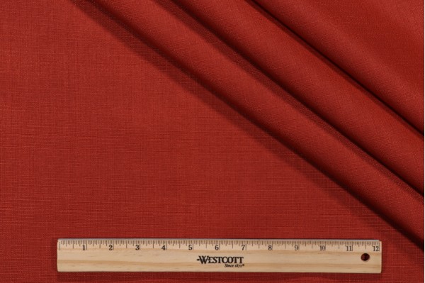 Solid Woven Polyester Outdoor Fabric in Burnt Orange