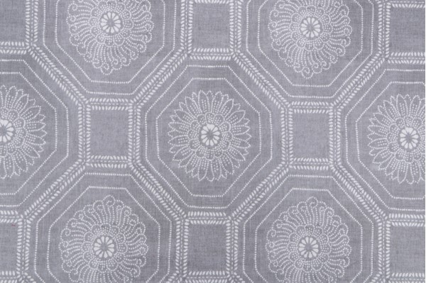 Premier Prints Paloma Printed Cotton Twill Drapery Fabric in Nimbus