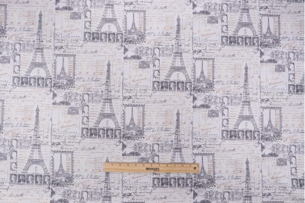 Click for 1 Yards PK Lifestyles Amour Printed Cotton Drapery Fabric in Putty PK Lifestyles Amour Printed Cotton Drapery Fabric in Putty