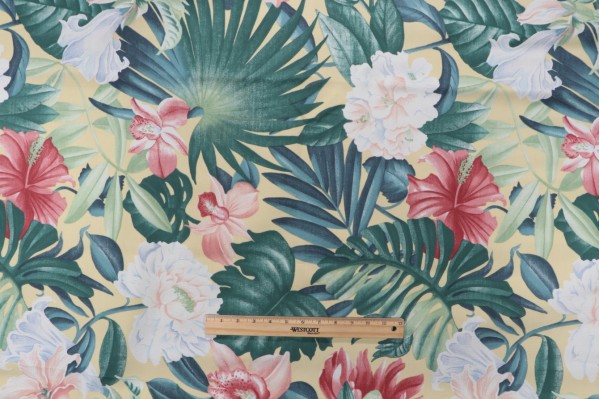 Robert Allen Amaretto Printed Acrylic Outdoor Fabric in Jonquil