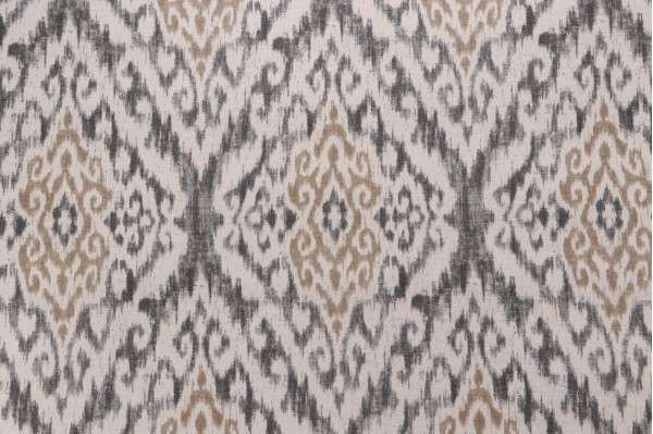 Richloom Rhodes Printed Cotton Blend Drapery Fabric in Greystone 