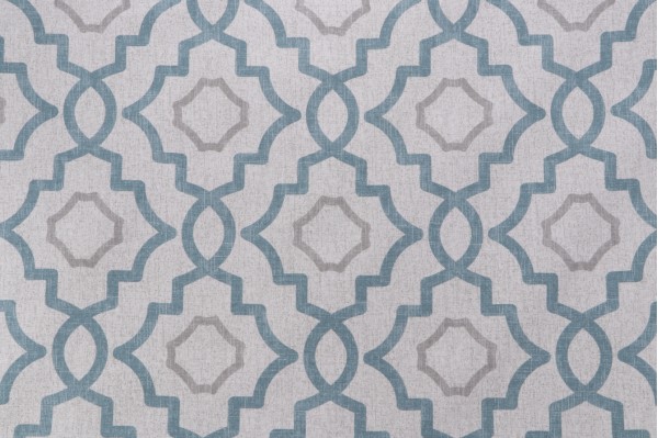 Magnolia Home Talbot Printed Cotton Drapery Fabric in Verdigris 