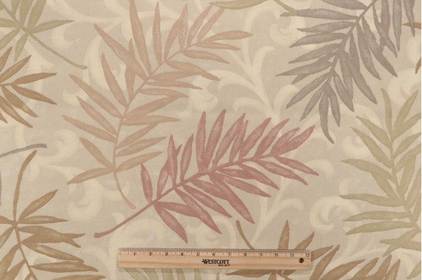 Robert Allen Pacific Night Printed Polyester Outdoor Fabric in Natural