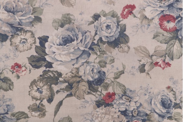 Robert Allen Westerfield Printed Cotton Drapery Fabric in Sailor