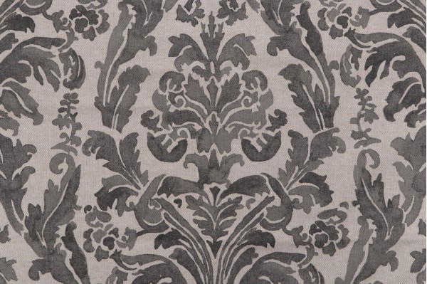 1 Yard Lacefield Gable Damask Printed Cotton Blend Drapery Fabric in Stone