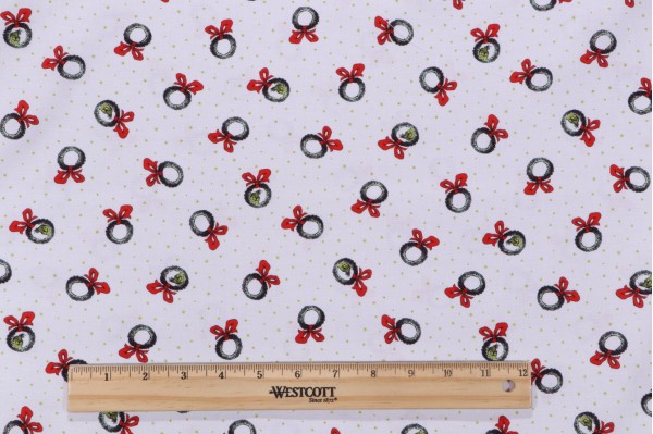Robert Kaufman How The Grinch Stole Christmas Collection ADE-21779-223 Printed Cotton Craft Fabric in Holiday 