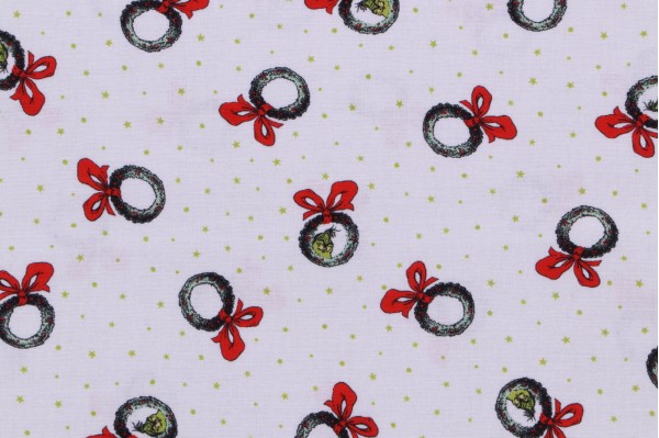 Robert Kaufman How The Grinch Stole Christmas Collection ADE-21779-223 Printed Cotton Craft Fabric in Holiday 