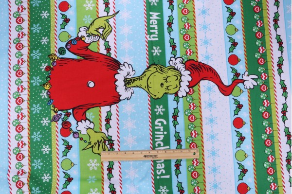 Robert Kaufman How The Grinch Stole Christmas Collection ADE-20274-223 Printed Cotton Craft Fabric in Holiday 