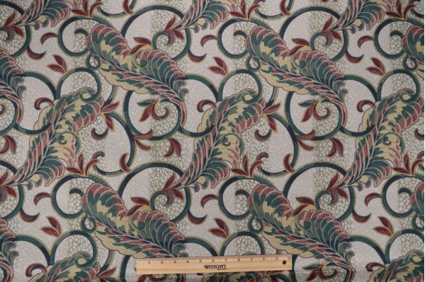 Robert Allen Mayrose Printed Polyester Drapery Fabric in 492-Jewel