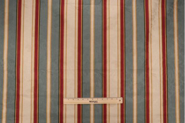 Robert Allen Highborne Printed Cotton Jacquard Drapery Fabric in Robin's Egg