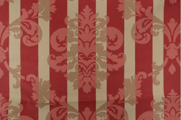 Robert Allen Cellini Printed Polyester Drapery Fabric in Crimson