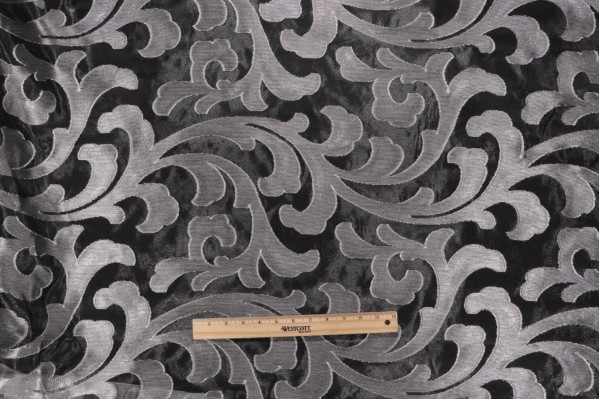 Westbury Belvedere Sheer Drapery Fabric in Silver for Scalamandre