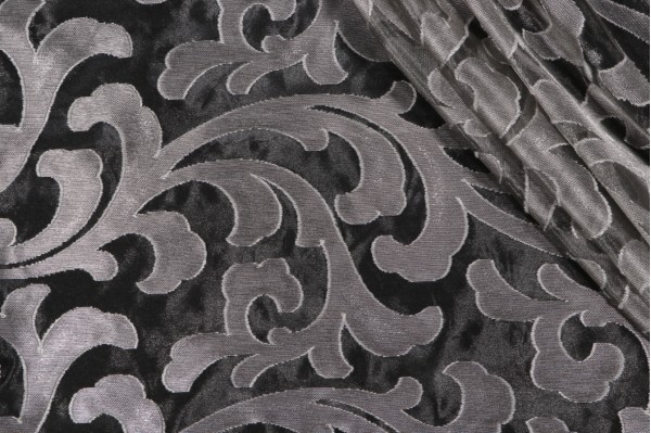 Westbury Belvedere Sheer Drapery Fabric in Silver for Scalamandre