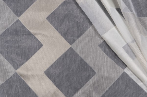 Aldeco Balou Sheer Woven Drapery Fabric in Creamy for Scalamandre