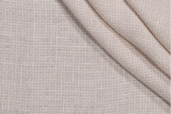 Aldeco Tiny Woven Drapery Fabric in White Linen for Scalamandre