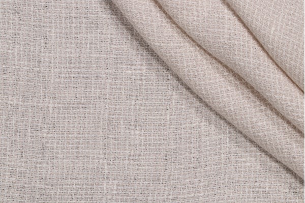 Aldeco Tiny Woven Drapery Fabric in White Linen for Scalamandre