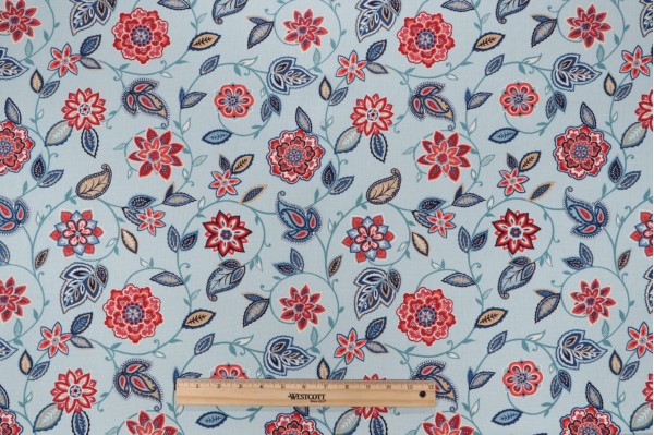 Click for Waverly Lively Trail Printed Cotton Drapery Fabric in Heritage  Waverly Lively Trail Printed Cotton Drapery Fabric in Heritage