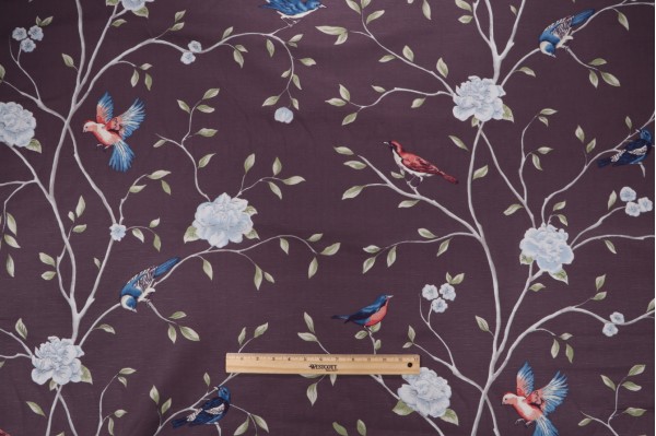 Click for Vern Yip Trend Chino Final Printed Cotton Drapery Fabric in Eggplant for Fabricut  Vern Yip Trend Chino Final Printed Cotton Drapery Fabric in Eggplant for Fabricut