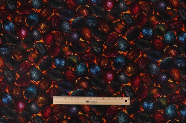 Click for Timeless Treasures Dragon's Lair - Dragon Eggs Printed Cotton Craft Fabric in Bright  Timeless Treasures Dragon's Lair - Dragon Eggs Printed Cotton Craft Fabric in Bright