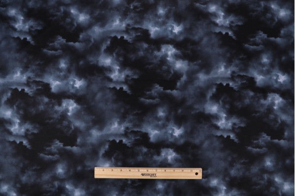Click for Timeless Treasures Dragon's Lair - Midnight Clouds Printed Cotton Craft Fabric in Grey  Timeless Treasures Dragon's Lair - Midnight Clouds Printed Cotton Craft Fabric in Grey