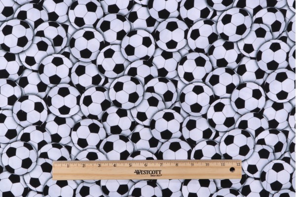 Click for Gail Cadden Elite Athlete - Packed Soccer Balls Printed Cotton Craft Fabric in White for Timeless Treasures  Gail Cadden Elite Athlete - Packed Soccer Balls Printed Cotton Craft Fabric in White for Timeless Treasures
