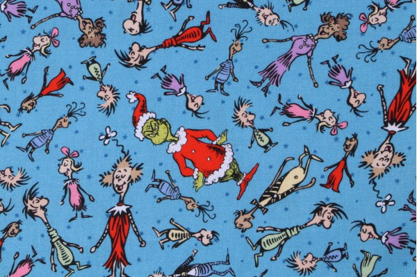 Robert Kaufman How The Grinch Stole Christmas Collection ADED-21777-223 Printed Cotton Craft Fabric in Holiday 