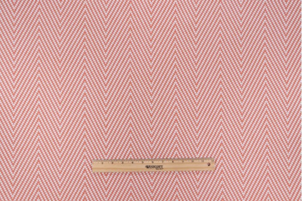 Kravet Kali Chevron Woven Polyolefin Outdoor Fabric in Tangelo CLOSEOUT