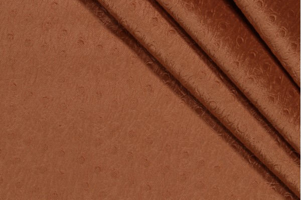 Scalamandre Brocard Velvet Decorator Fabric in Brandy
