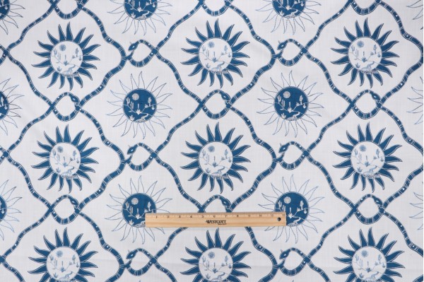 Elana Gabrielle Sol Embroidered Drapery Fabric in Bluebell for PK Lifestyles