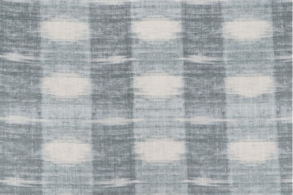 PK Lifestyles Sashika Plaid Printed Linen Blend Drapery Fabric in Lagoon
