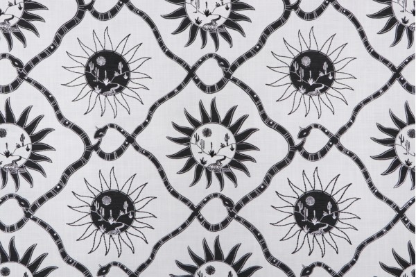 Click for 3.25 Yards Elana Gabrielle Sol Embroidered Drapery Fabric in Coal for PK Lifestyles Elana Gabrielle Sol Embroidered Drapery Fabric in Coal for PK Lifestyles