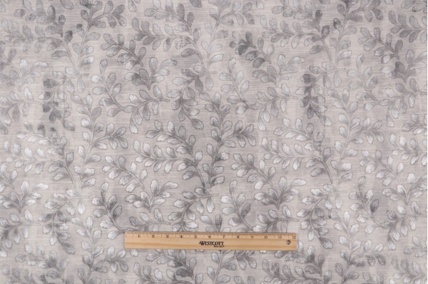 PK Lifestyles Leafing Through Woven Damask Decorator Fabric in Flint 