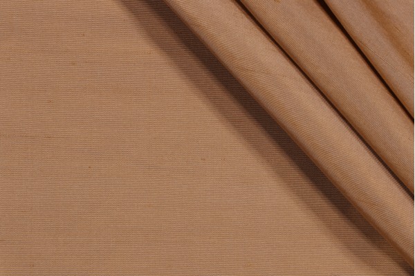 Robert Allen Six Ply Silk Drapery Fabric in Pecan