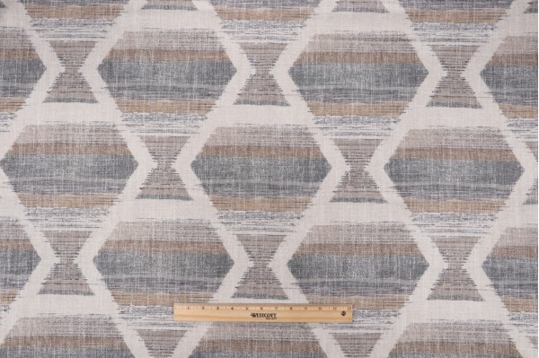 1 Yard Bernina Printed Drapery Fabric in Cafe