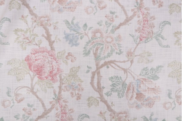 P Kaufmann Jasper Printed Cotton Drapery Fabric in Soft Multi 