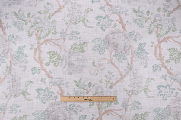 P Kaufmann Jasper Printed Cotton Drapery Fabric in Sage 