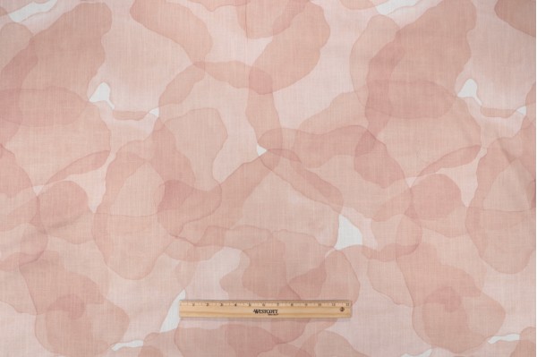 P Kaufmann Cielo Printed Cotton Blend Drapery Fabric in Blush 