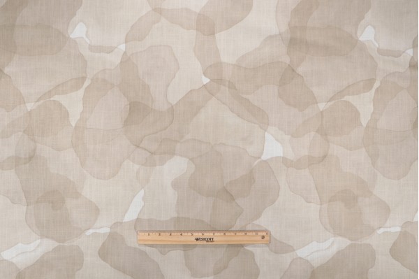P Kaufmann Cielo Printed Cotton Blend Drapery Fabric in Stone 
