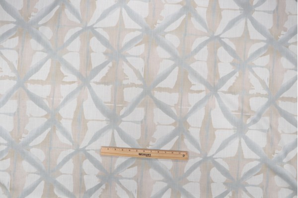P Kaufmann Kanoko Printed Cotton Blend Drapery Fabric in Natural 