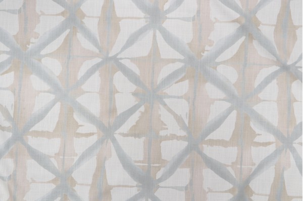 P Kaufmann Kanoko Printed Cotton Blend Drapery Fabric in Natural 