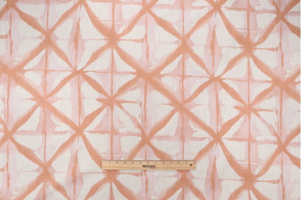 P Kaufmann Kanoko Printed Cotton Blend Drapery Fabric in Petal 