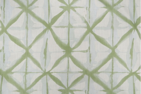P Kaufmann Kanoko Printed Cotton Blend Drapery Fabric in Moss 