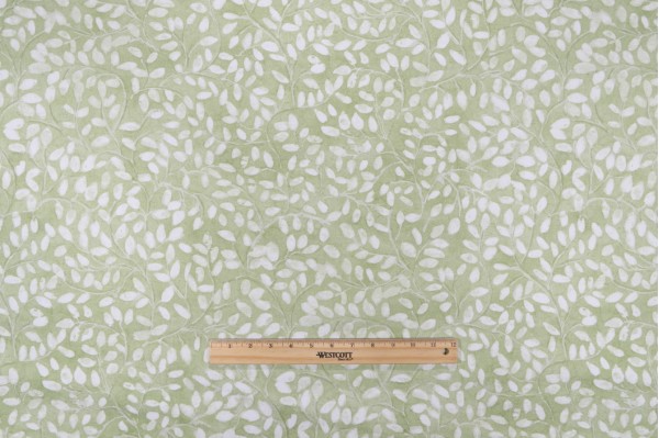 P Kaufmann Willow Leaf Printed Cotton Drapery Fabric in Leaf 