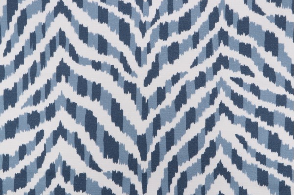 P Kaufmann Zebra Skin Printed Cotton Drapery Fabric in Indigo 